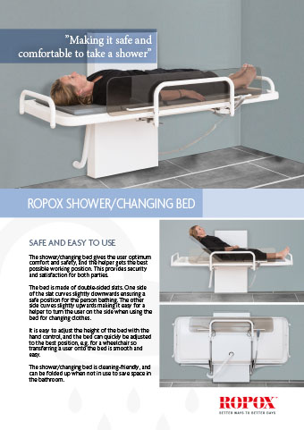 Data leaflet Ropox Shower/Changing Bed