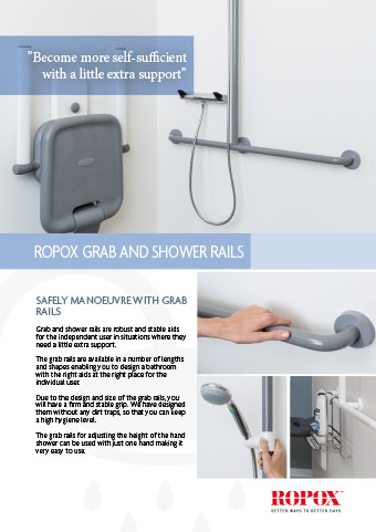 Data leaflets Ropox Bathroom Grab and Shower rails