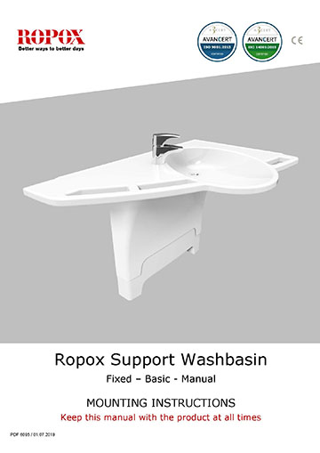 Ropox monteringsvejledning - Support Washbasin Fixed-Basic-Manual