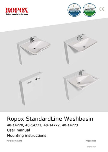 Ropox user & mounting manual - StandardLine Washbasin