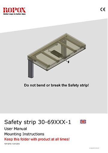 Ropox user & mounting manual - Safety strip