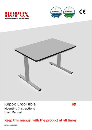 Ropox user & mounting manual - ErgoTable