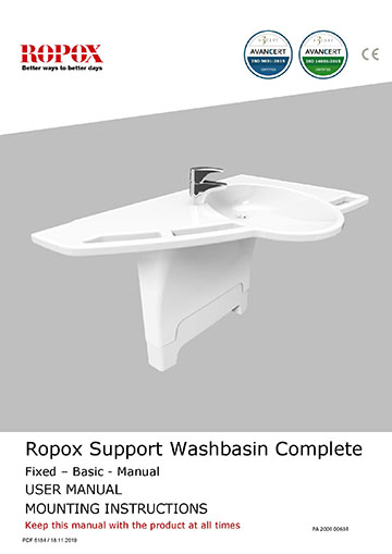 Ropox user manual - Support Washbasin Complete Fixed-Basic-Manual