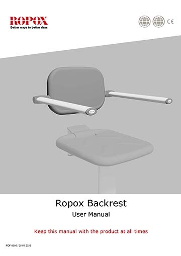 Ropox user & mounting manual - Height Adjustment Unit for Shower Seat