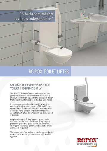 Data leaflet Ropox Toilet Løfter