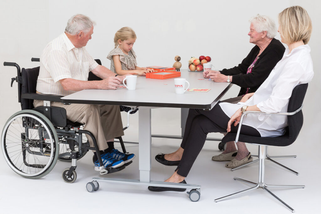 ergo group table for wheelchair users