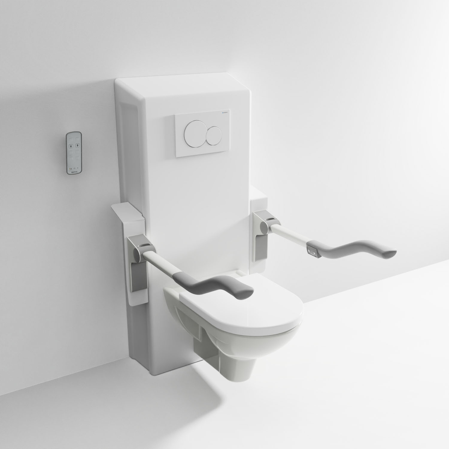 Toilet-Support-Arm-wave-76-Grey-Integrated-remote-